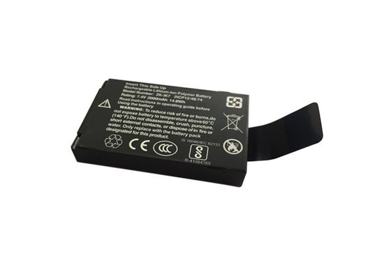batería de 7.4V PAC, cubierta de Ion Polymer Battery With Plastic del litio 2000mAh